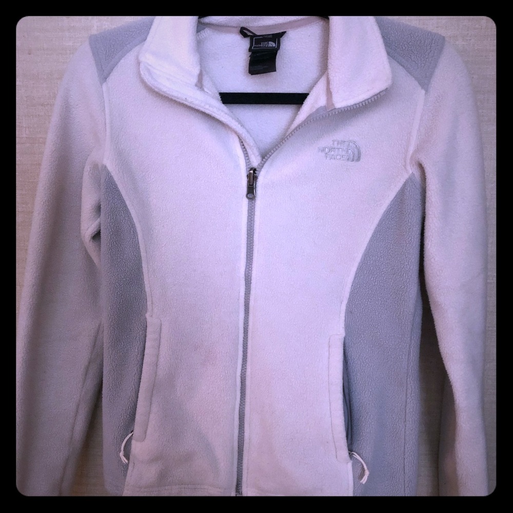 North Face Women’s XS Fleece Jacket White & Gray